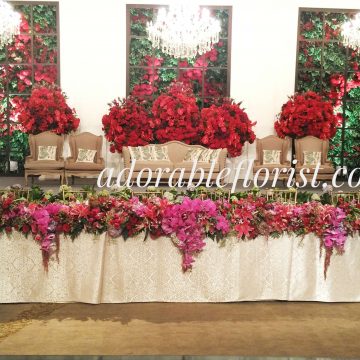 Bridal table arrangment