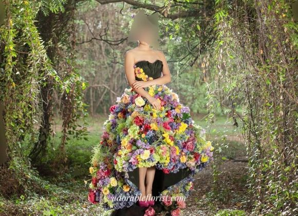 Flower gown custom made
