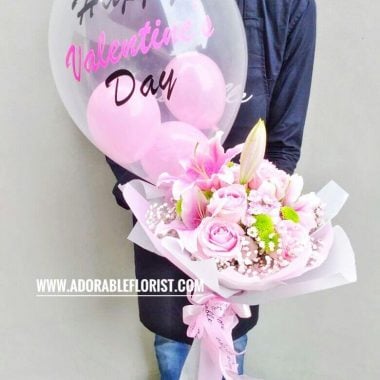 Adorable Pinky Ballon Bouquet